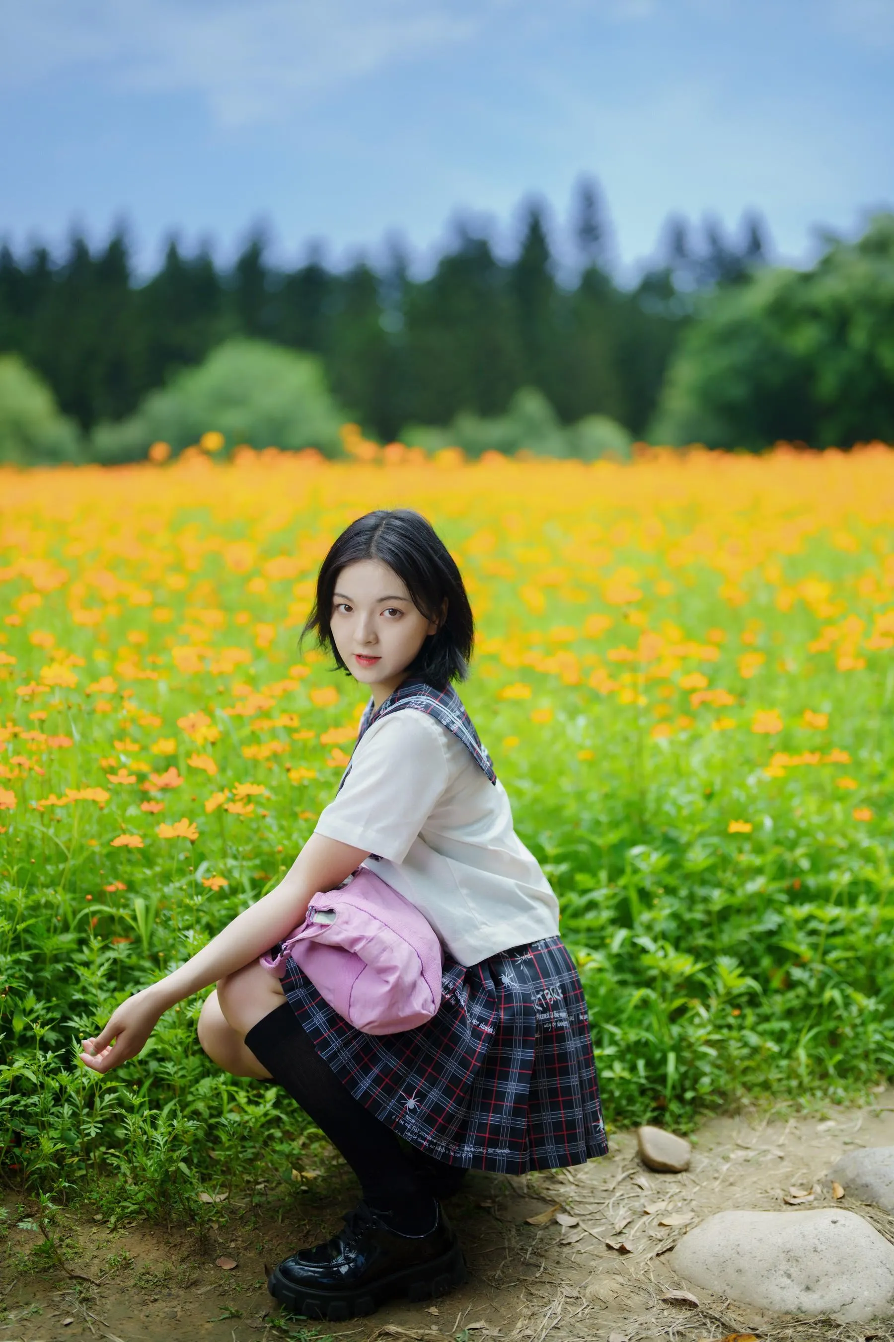 [YITUYU艺图语]2021.11.12 花田里的JK少女 dudu [51P]插图4